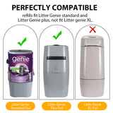 Litter Genie Standard and Plus Pail Refills, Cat Litter Disposal System for Odor Control