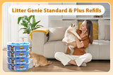 Litter Genie Standard and Plus Pail Refills, Cat Litter Disposal System for Odor Control