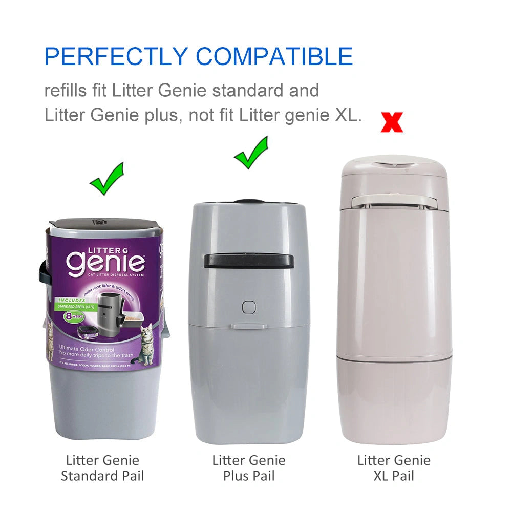 Lionpapa litter genie refill bags compatible for Litter Genie standard and plus pail